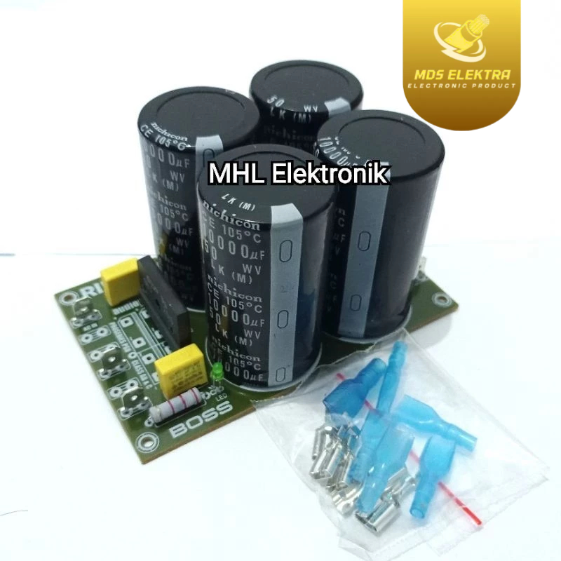 KIT PSU 4 Elco 10000uF 50V Nichicon Hitam Plus Skun PCB