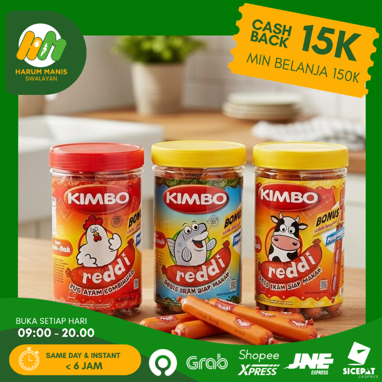 KIMBO SOSIS SIAP SANTAP 552GR / KIMBO SOSIS AYAM 552GR / KIMBO SOSIS SAPI 552GR / KIMBO SOSIS IKAN R