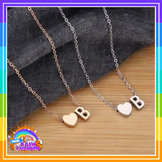 MRC (HURUF N-Z) Kalung Huruf Love Kecil Stainless Aksesoris Fashion Perhiasan Wanita GOLD SILVER