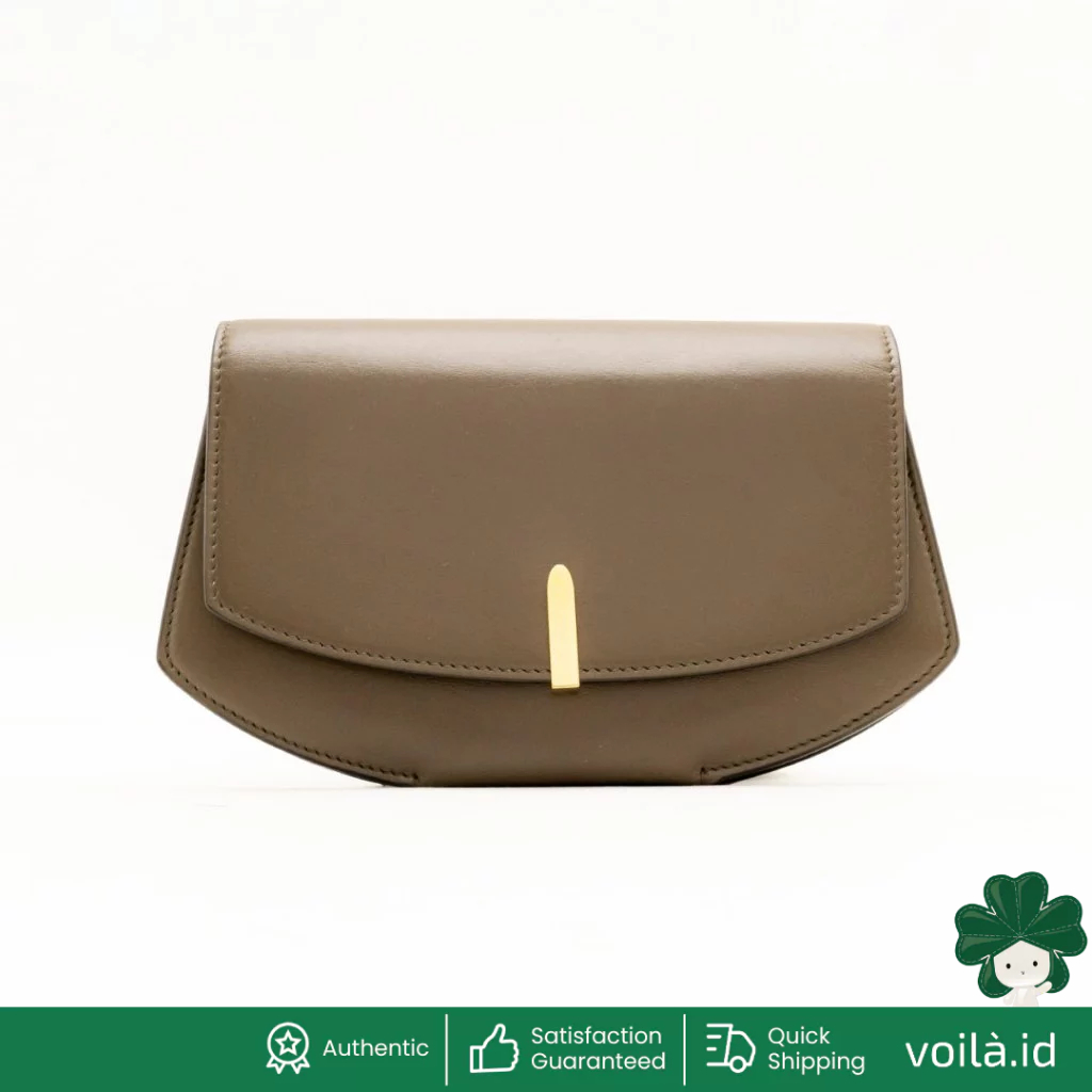 Florence Clutch Calfskin Leather Mink