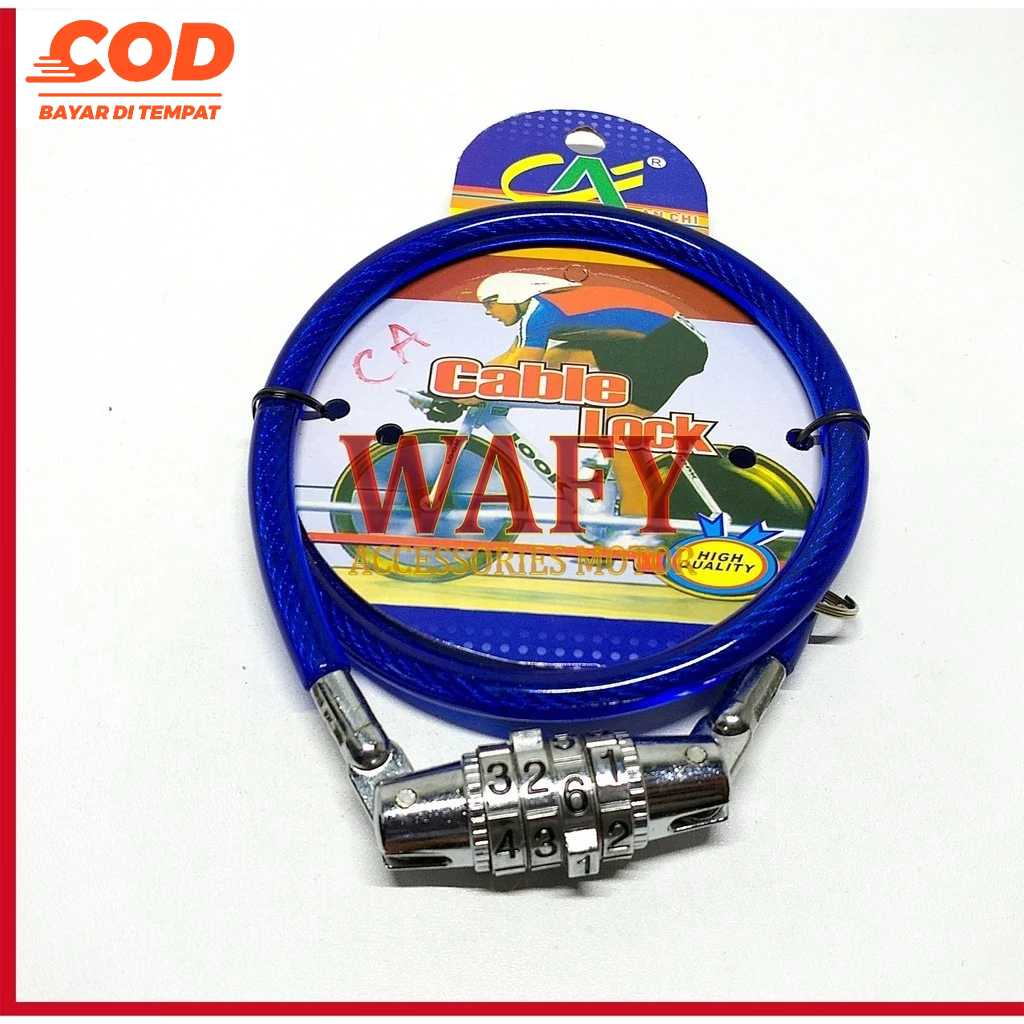 Kunci Helm Pin - Kunci Sepeda Pin - Tali Pengaman Helm Dan Sepeda