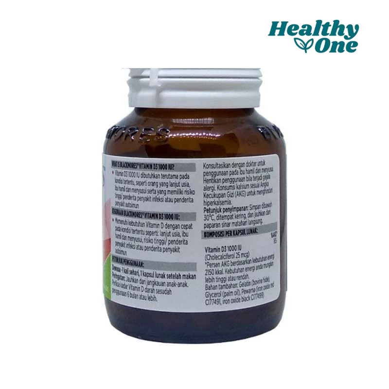 BLACKMORES VIT D3 1000IU 60 CAPSUL