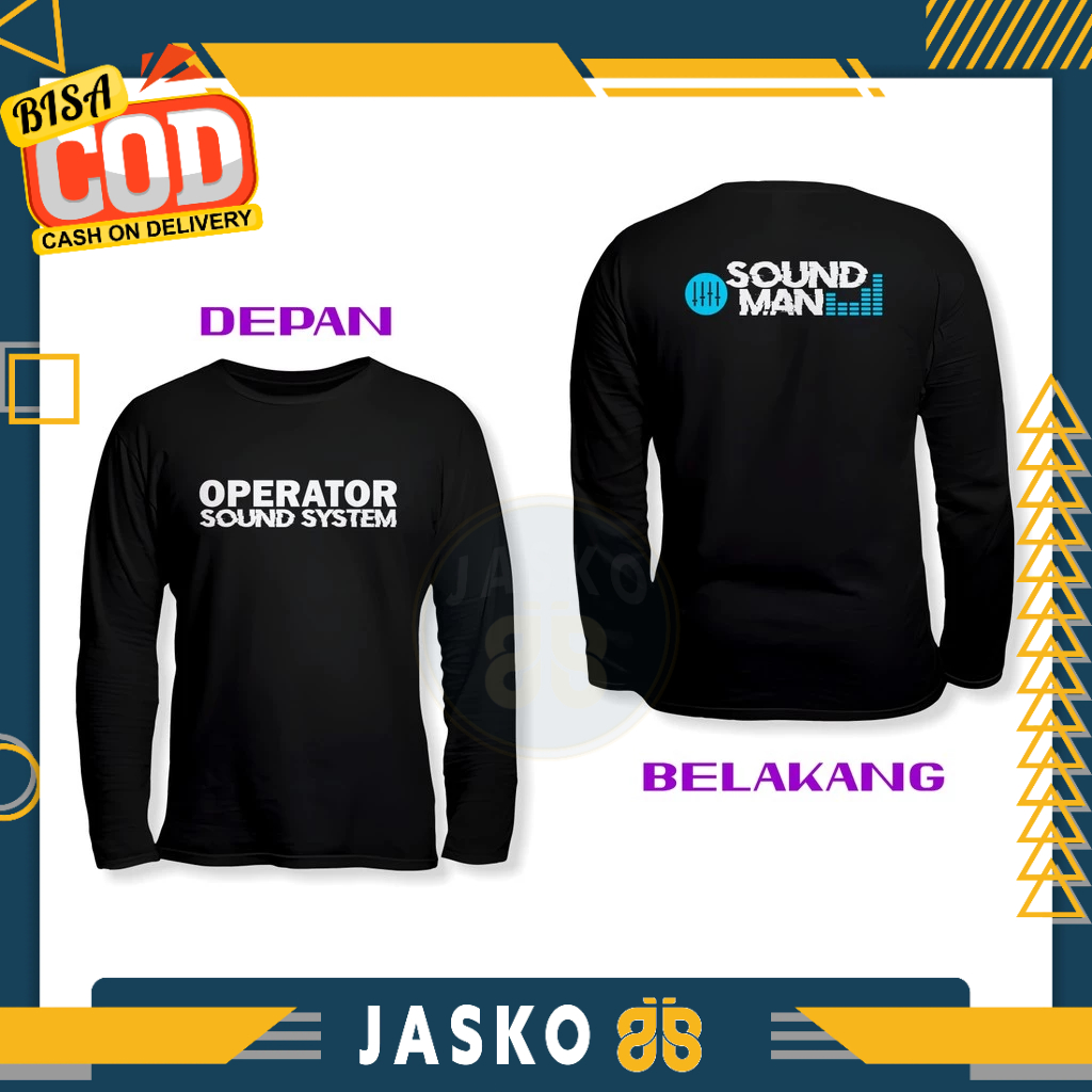 Baju Tshirt Sound Man Operator Sound System DB Lengan Panjang Baju Musik