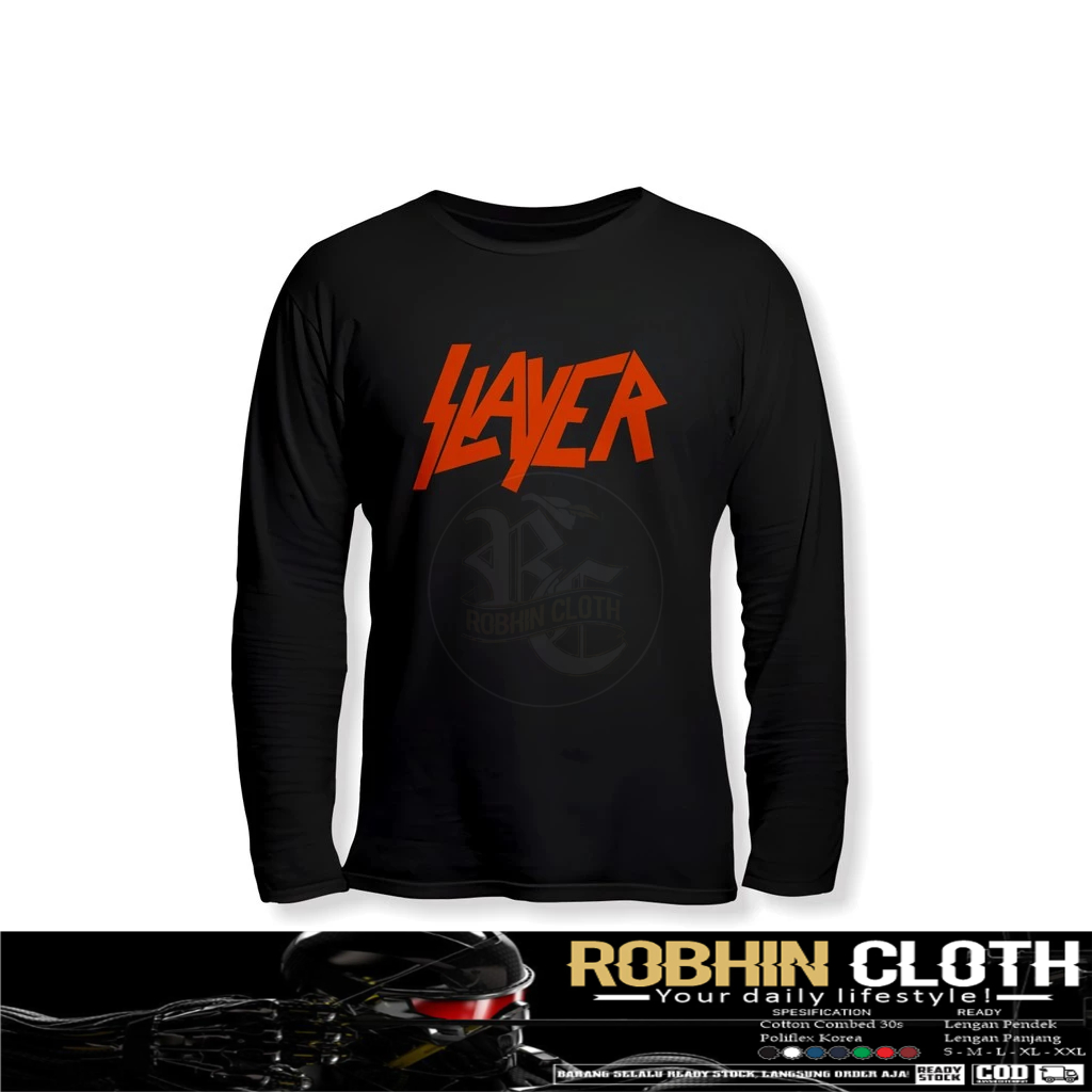 Kaos Baju Slayer Lengan Panjang Baju Musik