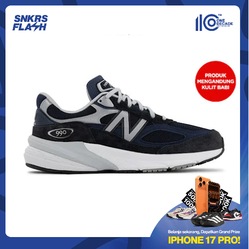 NEW BALANCE Made In Usa 990 V6 Navy Sepatu Sneakers Pria - M990NV6