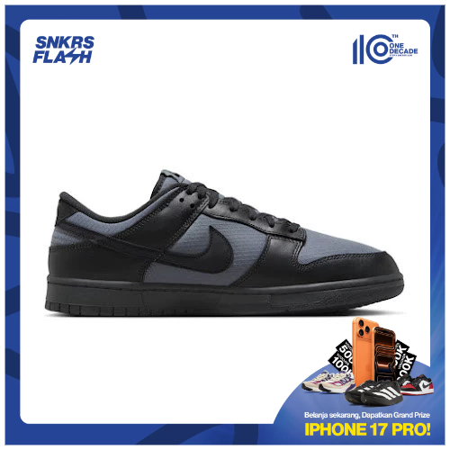 NIKE Dunk Low Retro Se Off Noir Black Smoke Grey Sepatu Sneakers Pria - FZ3052001 - Size 44