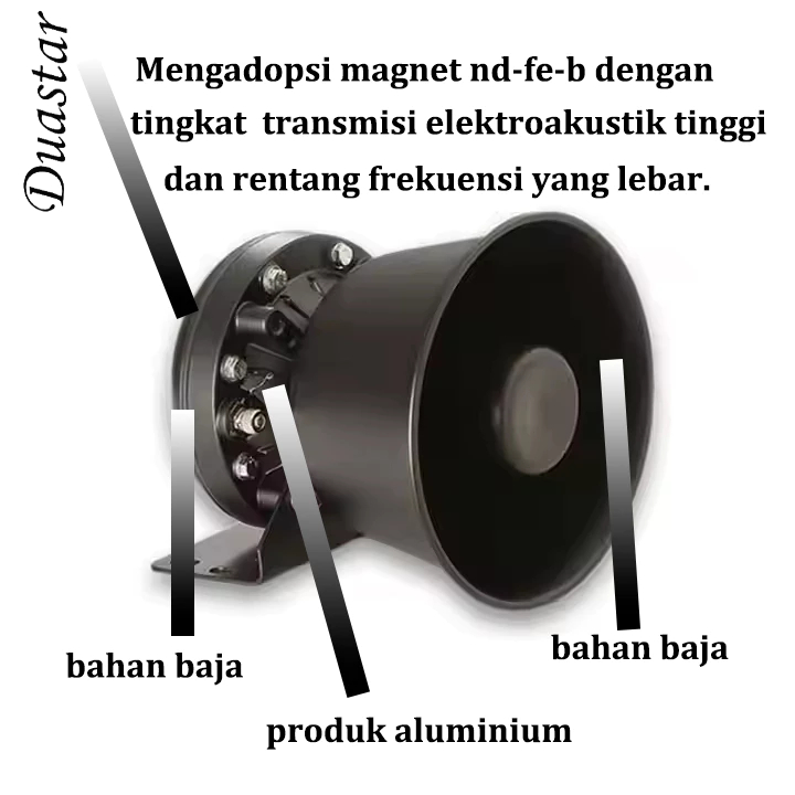 12V Speaker Klakson Sirene Alarm Mobil Logam Kualitas Tinggi untuk Mobil Darurat  TOA HORN CORONG SI