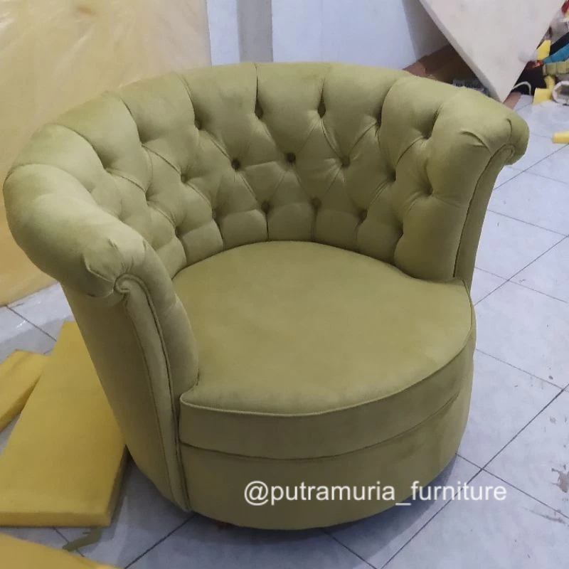Sofa Bulat Around Hand Ottoman - Stool Putra Muria Furniture
