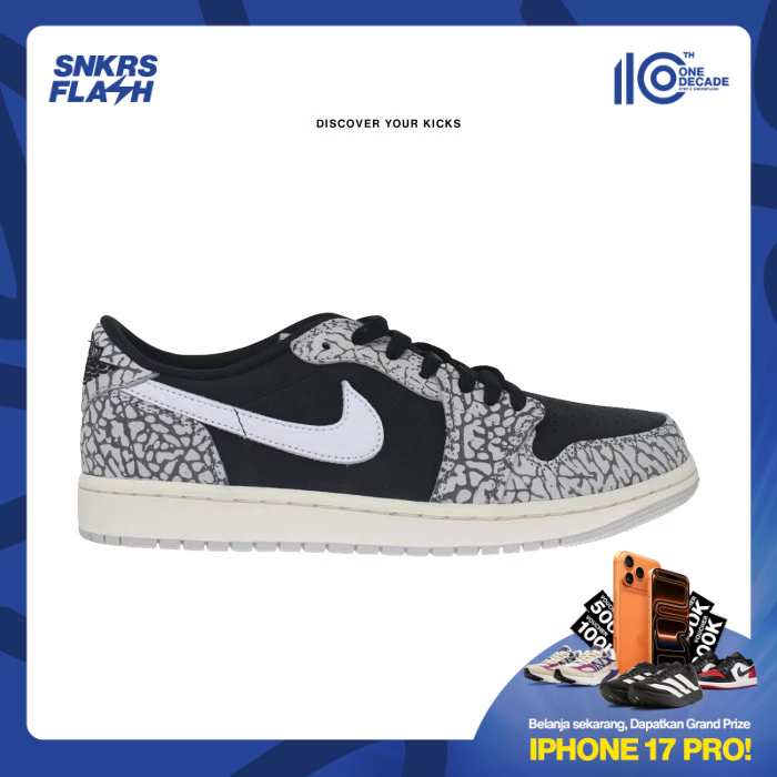 AIR JORDAN  1 Low Og Black Cement Sepatu Sneakers Wanita - CZ0775001