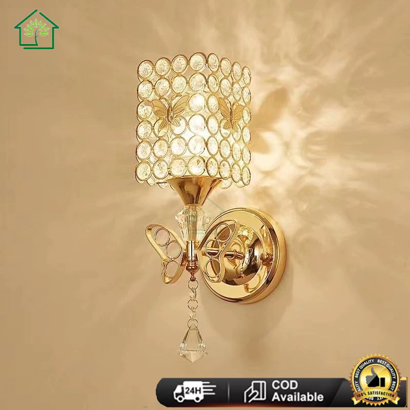 ampu dinding / lampu hias / lampu tembok / lampu dinding hias / lampu crystal / lampu tidur / lampu 