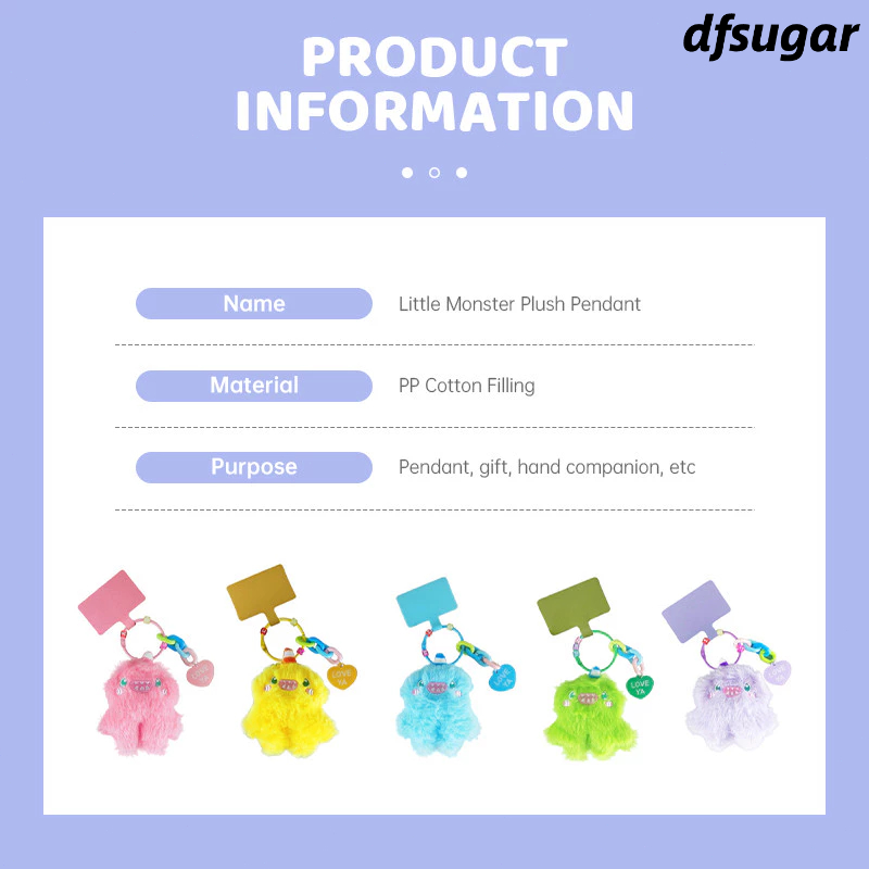 Liontin Boneka Unicorn Buatan Tangan Kreatif DIY  Gantungan Kunci Monster Kecil-DF