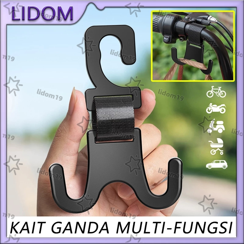 Hanger Kursi Mobil Multifungsi Car Seat Hanger Hook Gantungan Kait Barang 2 sisi Mobil/Motor/Sepeda/