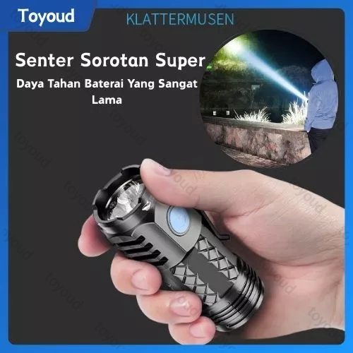 Senter Mini Led 3 Mata / Senter Mini Anti Air Super Terang / Senter Mini Rechargeable/Senter Mini/Se