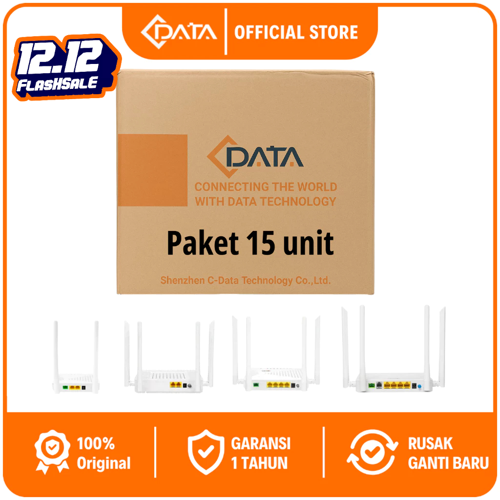 CDATA XPON ONU GPON EPON PAKET 15 PCS – FD511GW / FD512XW / FD511GD / FD514GD / FD514GS1 / FD511G-X 