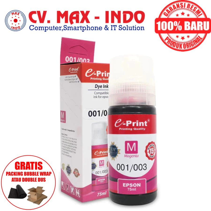 E-PRINT REFILL EPSON 001/003 MAGENTA 75 ML