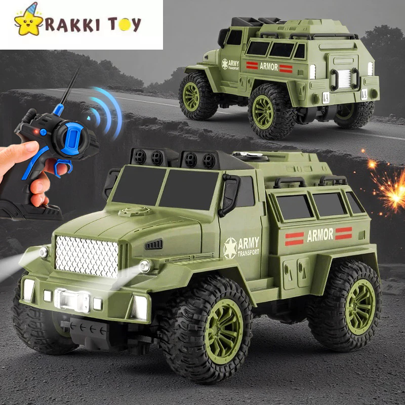 RC Truk Tentara Offroad – Ban Anti Slip, Mainan Anak Laki-Laki