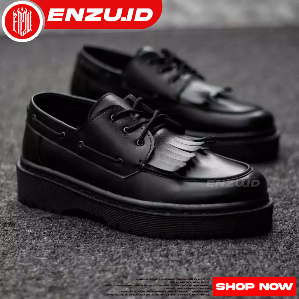 Sepatu Pantofel Pria Formal Hitam Hak Tinggi