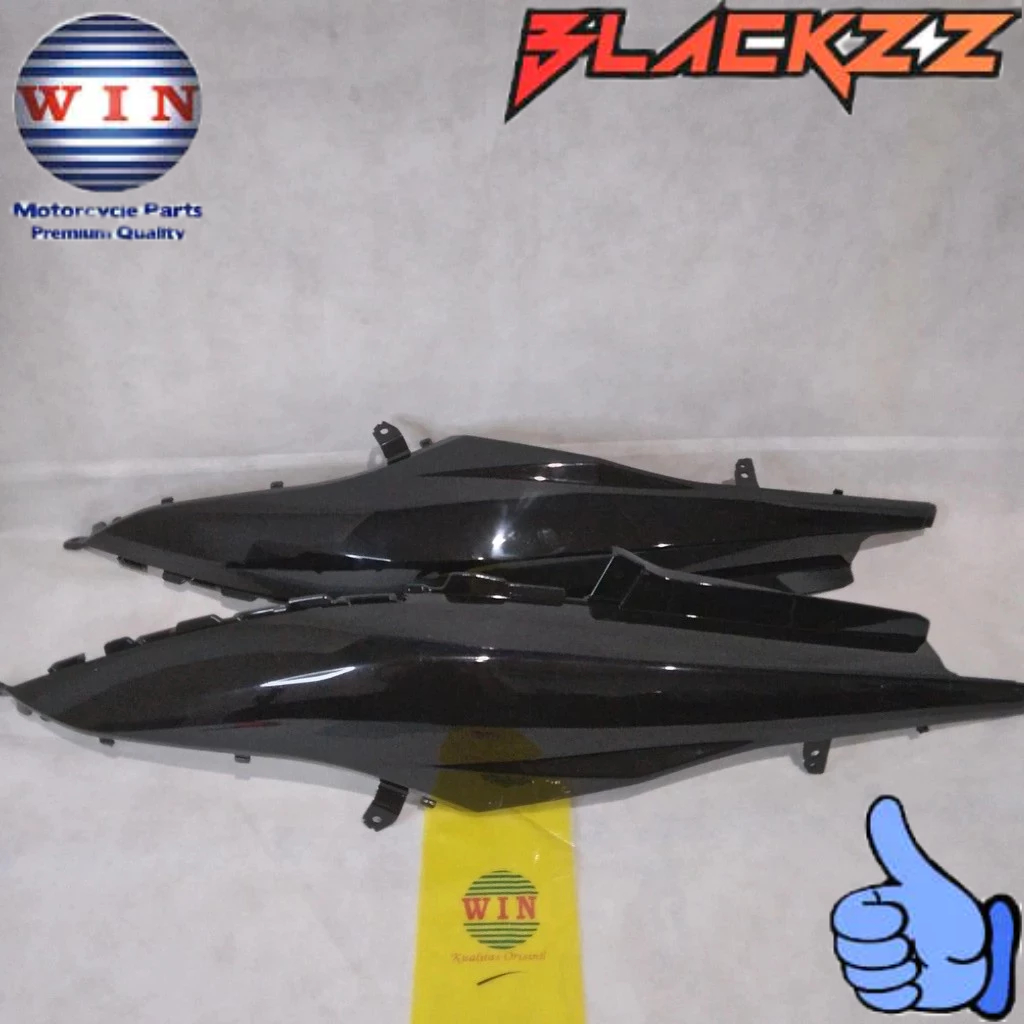 Cover Body Samping Mio Soul GT HITAM VIOLET 115 2012 2013 2014 (1 SET KANAN KIRI) Original WIN