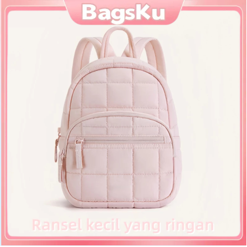 Tas Ransel Mini Manis Pink Soft Lucu Ransel Korea Aesthetic Cewek Kekinian Ransel Kecil Y2K Viral Ti