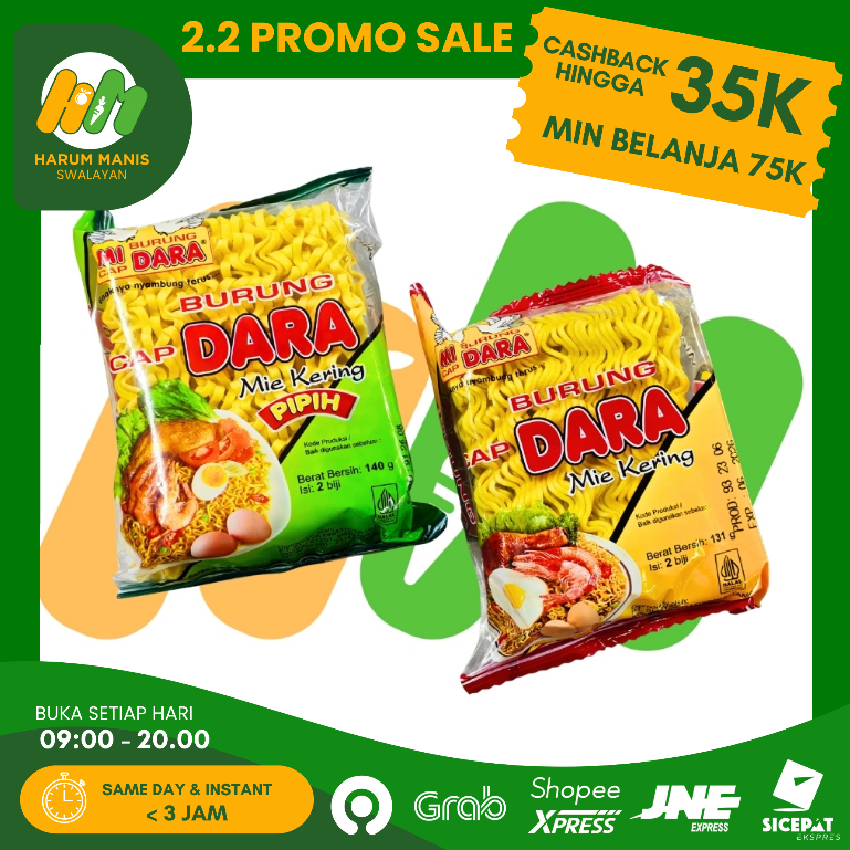 MIE KERING CAP BURUNG DARA / MIE KERING PIPIH / MIE KERING BIASA