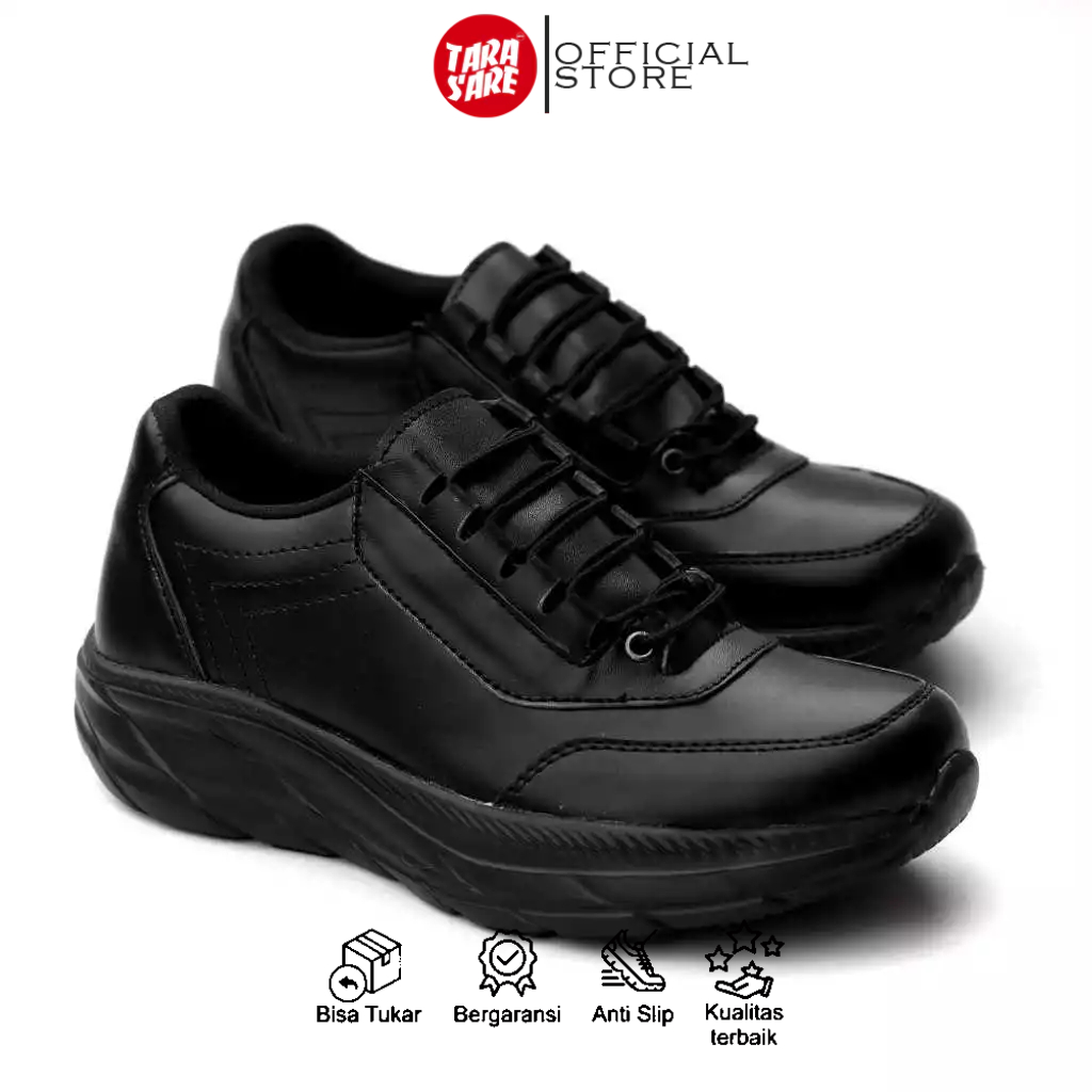 Sepatu Sneakers Pria Chunky Hitam Sole Emouk Nyaman