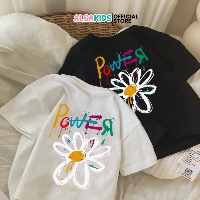 Baju Anak Cewek POWER-DAYSY Fashion Atasan Kaos Anak Korean Style Baju Kaos Anak Perempuan 1-12 Tahu