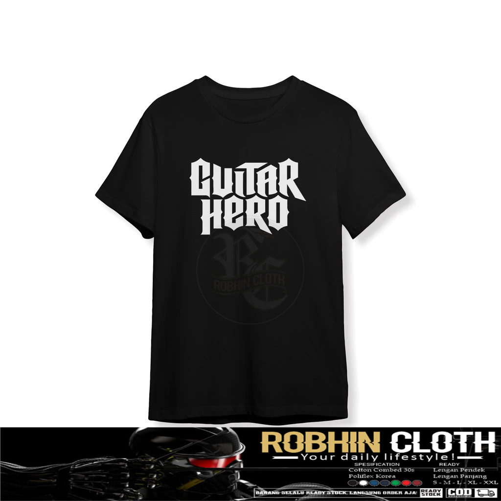 Kaos Baju Guitar Hero Baju Game