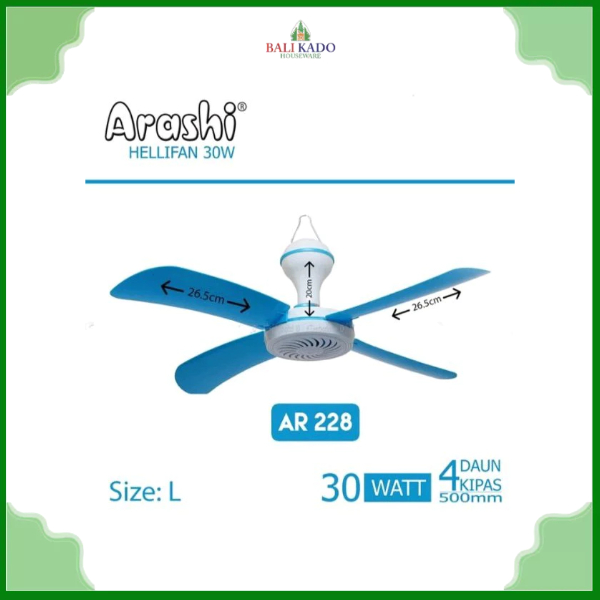 Arashi Helifan Kipas Angin Gantung AR-228 (30 Watt) / Helifan by Arashi AR 228 Kipas Angin Gantung