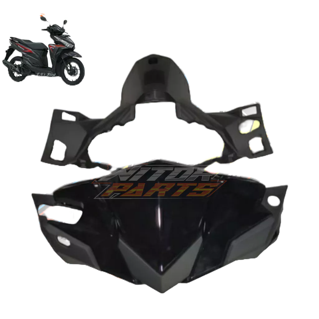 Batok Kepala Depan Belakang Vario 125 150 Led Old Set Lis Cover Speedometer Hitam / Batok Kepala Dep