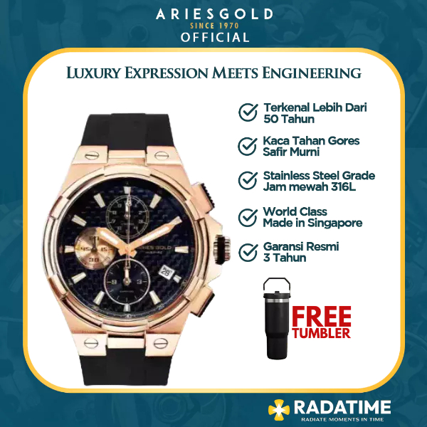 [FREE TUMBLER] Aries Gold Inspire Monarch G-7312-RG-BKRG