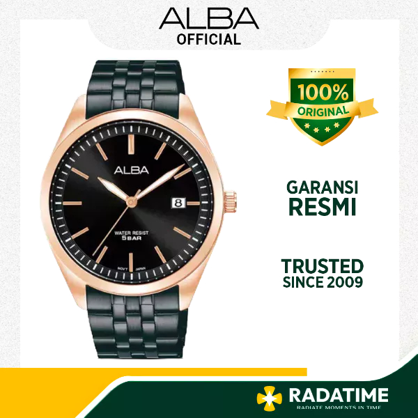 Jam Tangan Pria Alba 100% Original Rose Gold AS9S04 X1