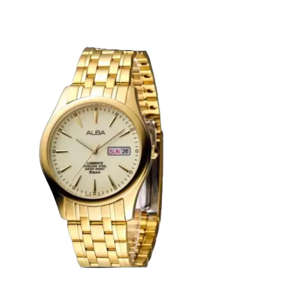 Jam Tangan Pria Alba 100% Original Gold AXND46 X1
