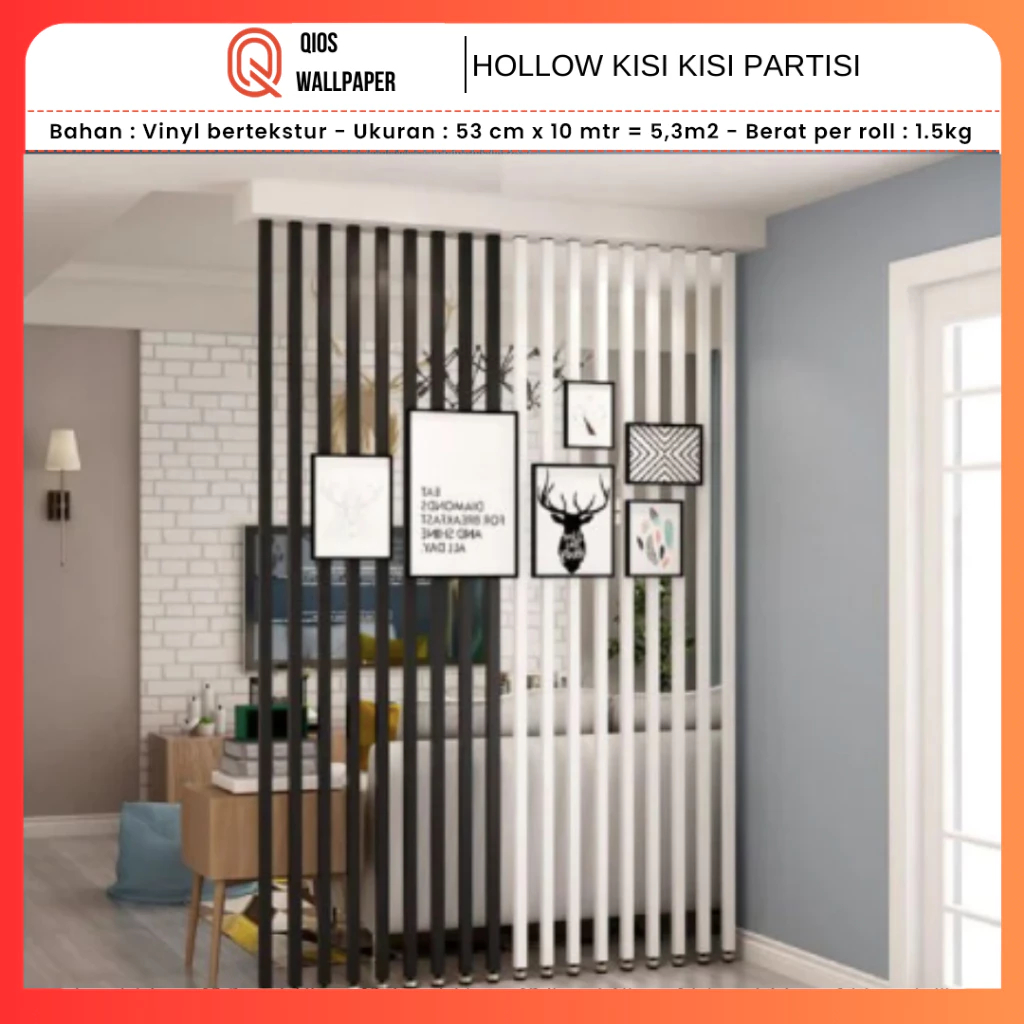 Hollow PVC Sekat Ruangan / Hollow Partisi Sekat Ruangan Indoor/ Hollow PVC Indoor / Dekorasi Rumah A
