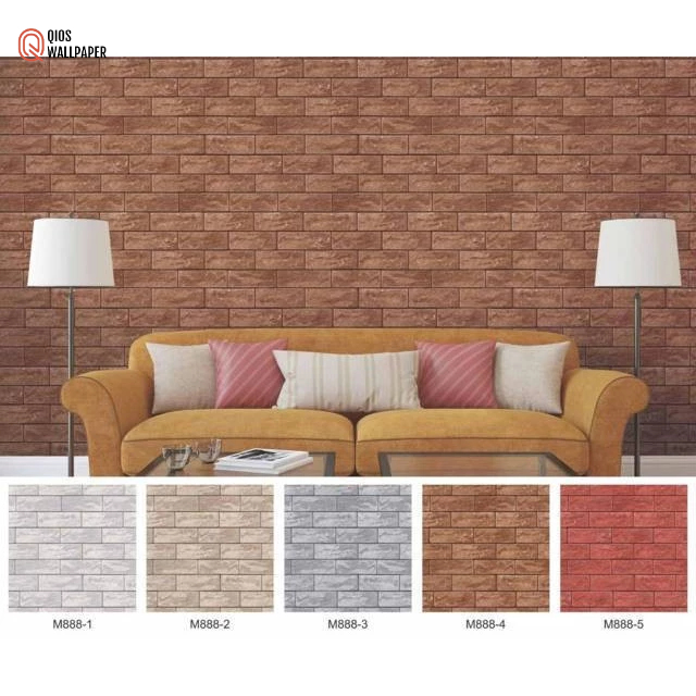 WALLPAPER DINDING MOTIF BATU BATA 3D