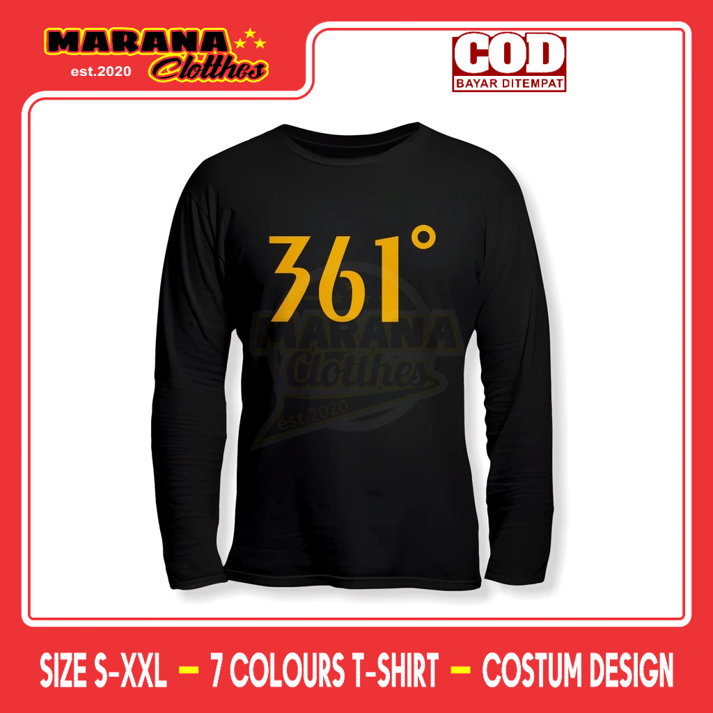 Kaos 361 DEGREE Lengan Panjang Baju Sport