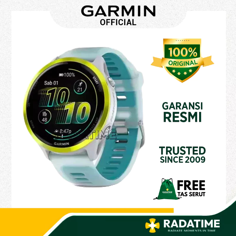 Jam Tangan Pria Garmin Forerunner 570 White 100% Original Silicone