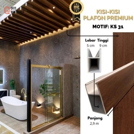 wallpanel pvc 3d /Kisi Kisi Plafon PVC | Plafon PVC | WPC Bar Ceiling | plafond PVC motif kayu | Pla
