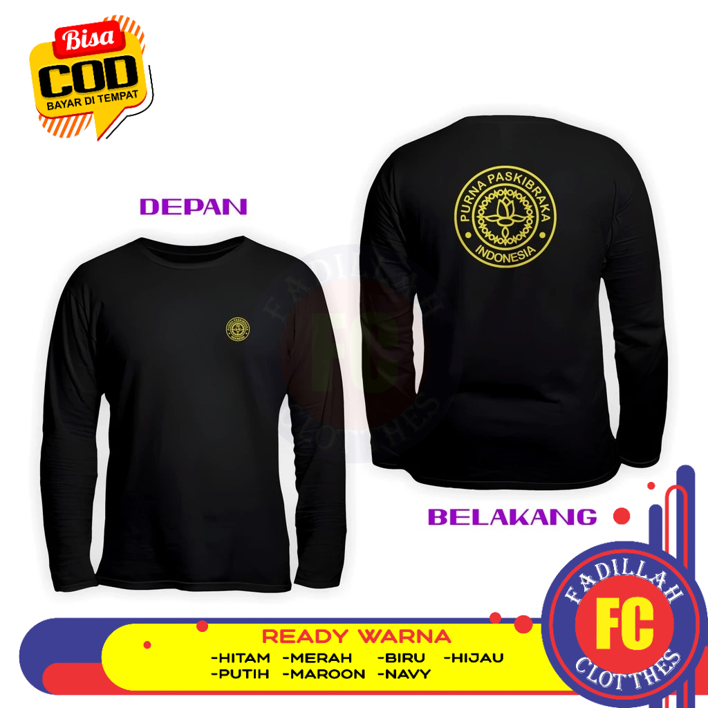 Baju Kaos Paskibra Purna Paskibraka Logo DB Lengan Panjang Kaos Distro
