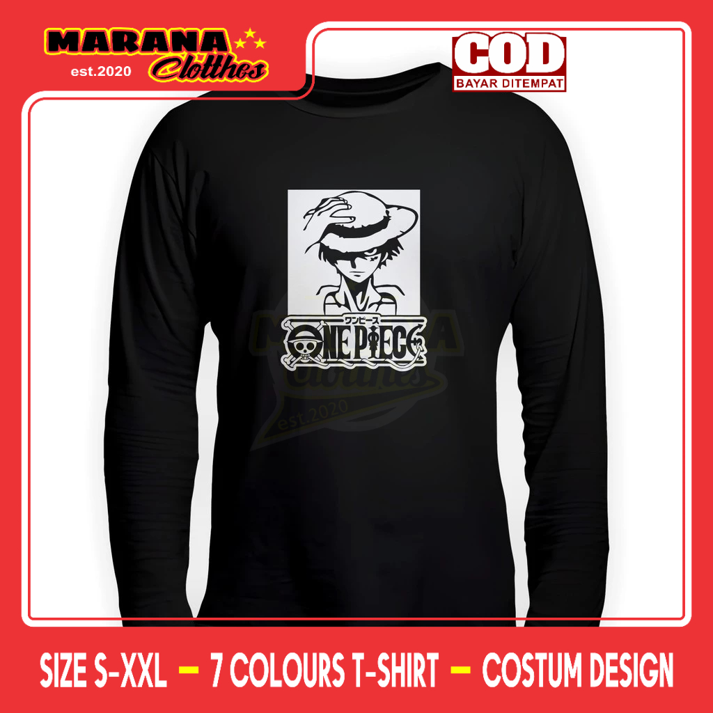 Kaos Luffy One Piece Lengan Panjang Baju Anime