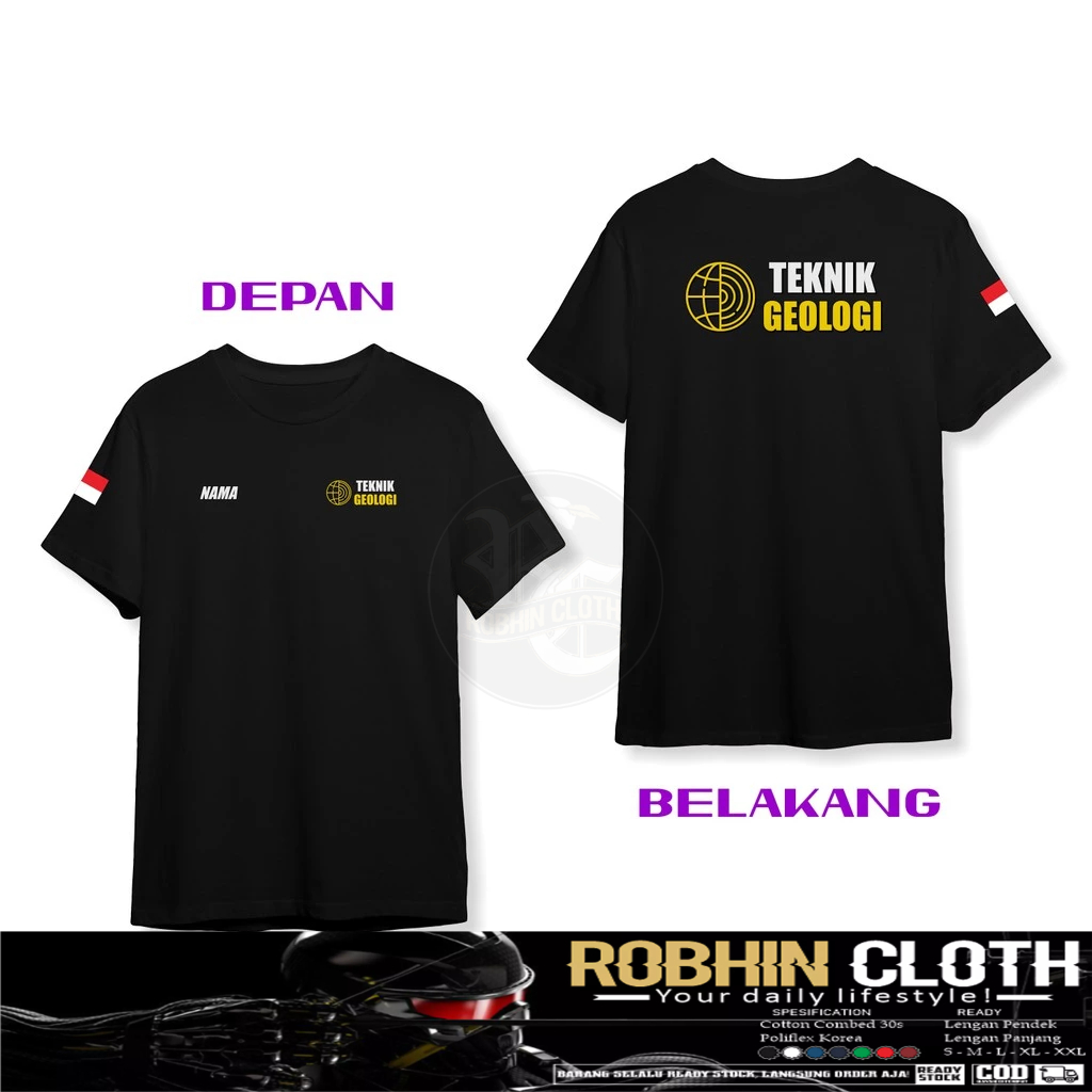 Kaos Baju Teknik Geologi Gratis Nama Kamu DB Kaos Distro