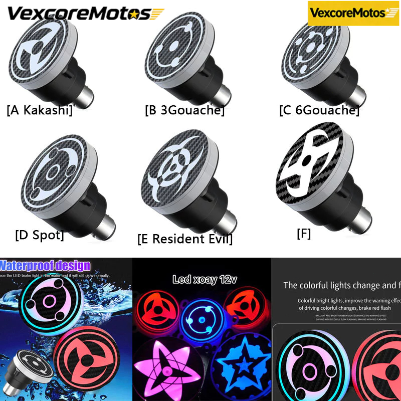VEXCORE COD Lampu Stop Led Motor Mata Sharingan Naruto Mode Putar Dan Kedip Arus Dc 12 Volt  Lampu S