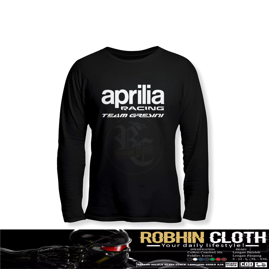Kaos Baju APRILIA RACING TEAM GRESINI Lengan Panjang Baju Otomotif