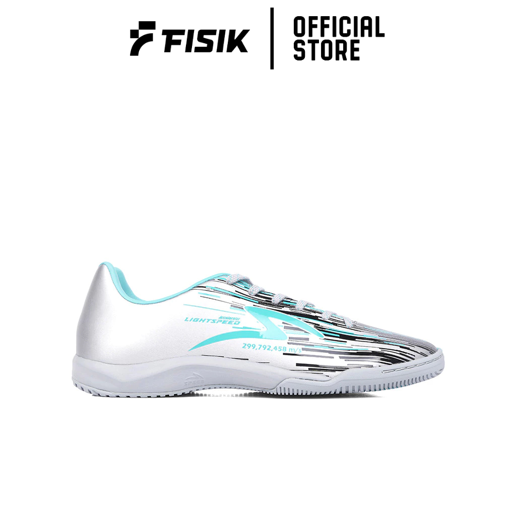 SPECS SEPATU FUTSAL LIGHTSPEED REBORN IN SILVER/BLACK/AQUA SPE1020527