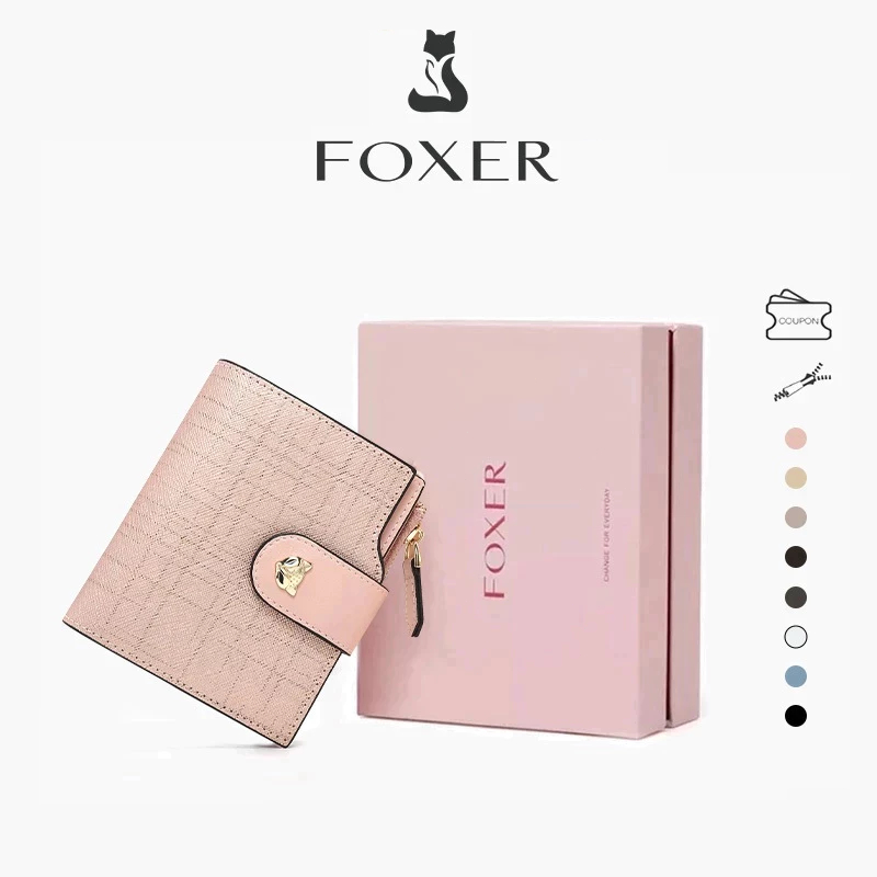 FOXER Dompet Wanita Dompet Pendek Dompet Kulit Asli