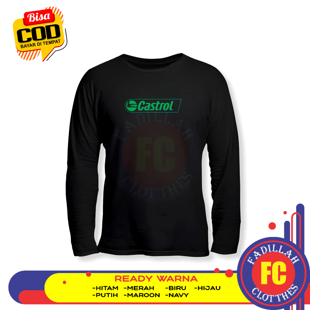 Baju Kaos Castrol Lengan Panjang Baju Otomotif