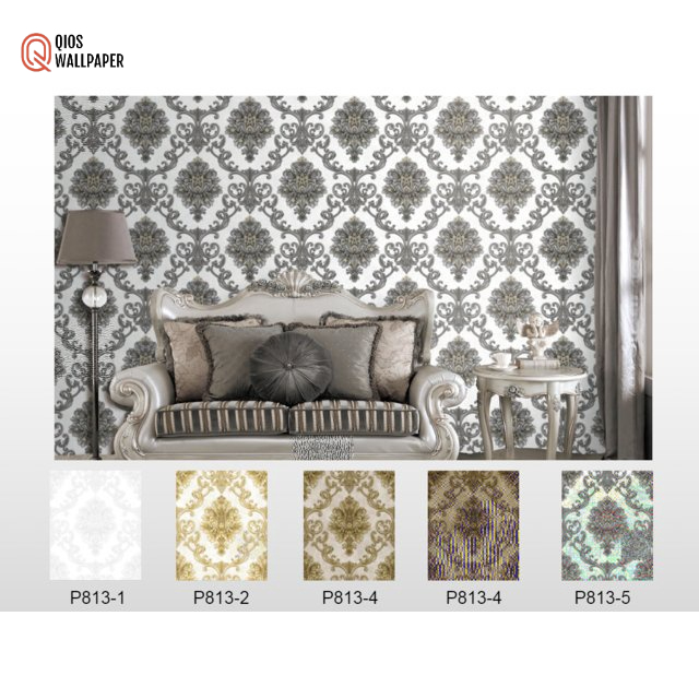 WALLPAPER DINDING RUANG TAMU KLASIK VINYL
