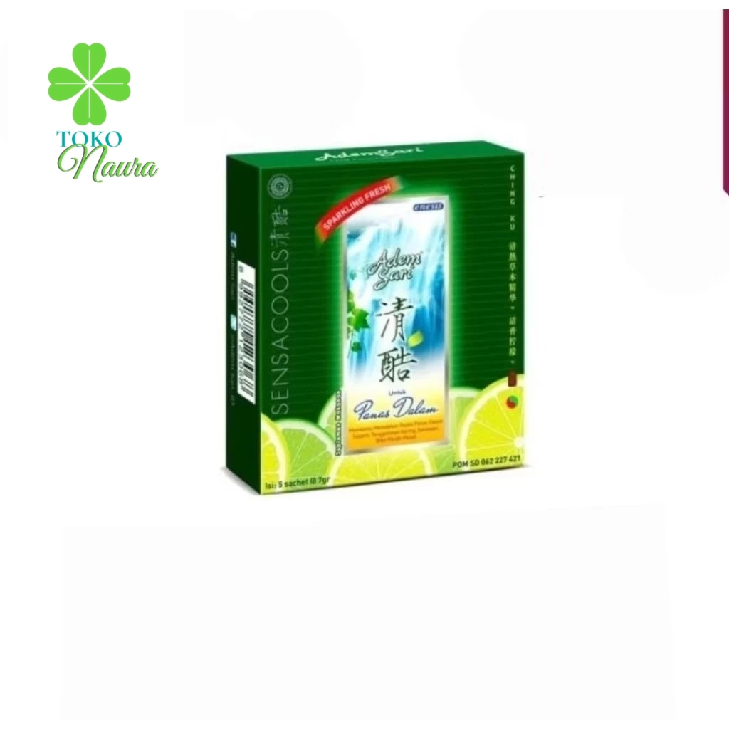 ADEM SARI 1BOX ISI 5 SACHET MEREDAKAN PANAS DALAM