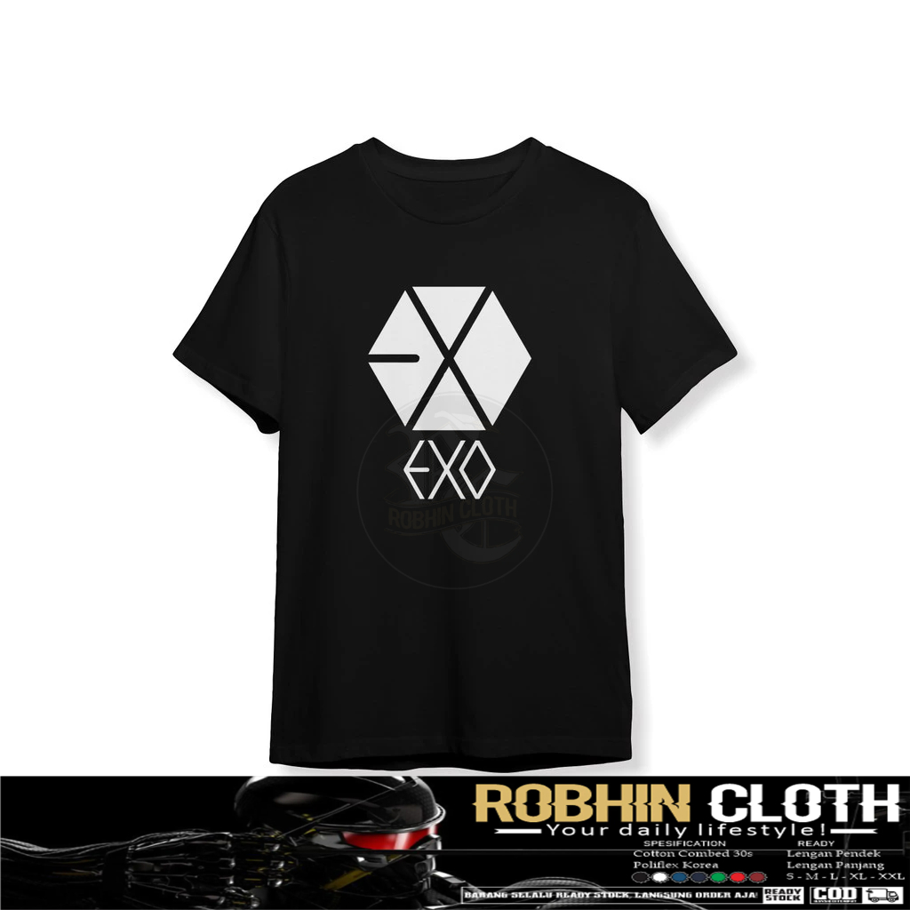 Kaos Baju EXO Logo Kaos Distro