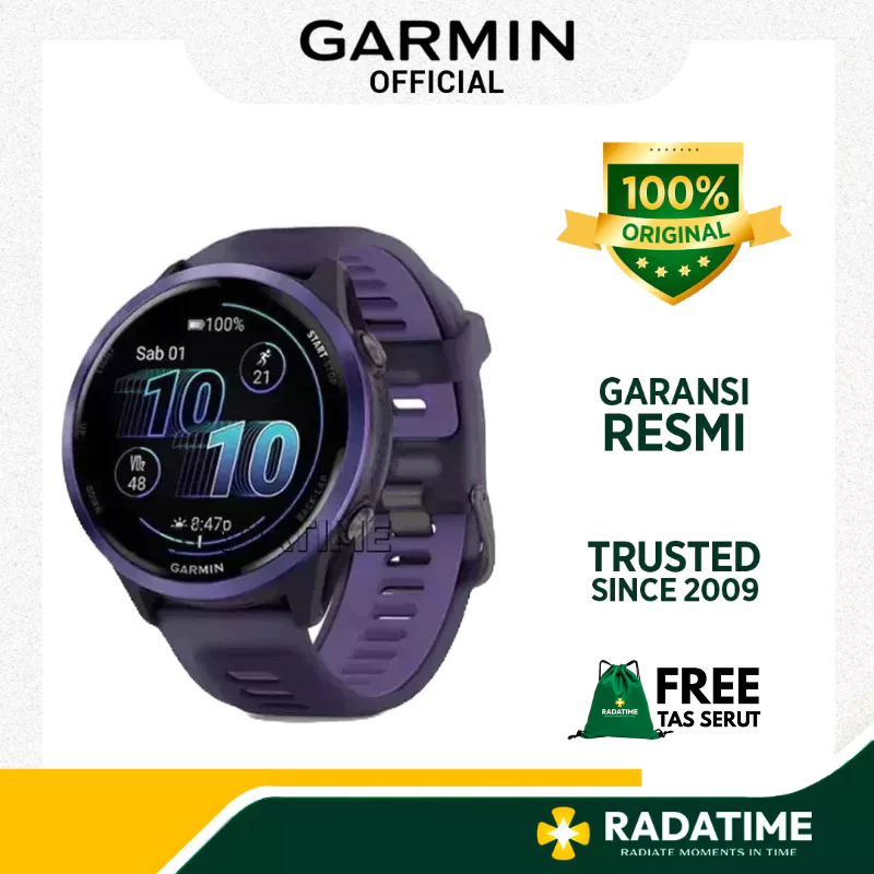 Jam Tangan Pria Garmin Forerunner 570 Purple 100% Original Silicone