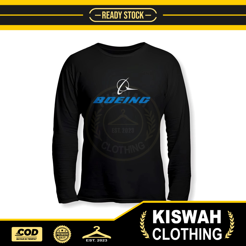 Kaos Tshirt BOEING Lengan Panjang Baju Perusahaan